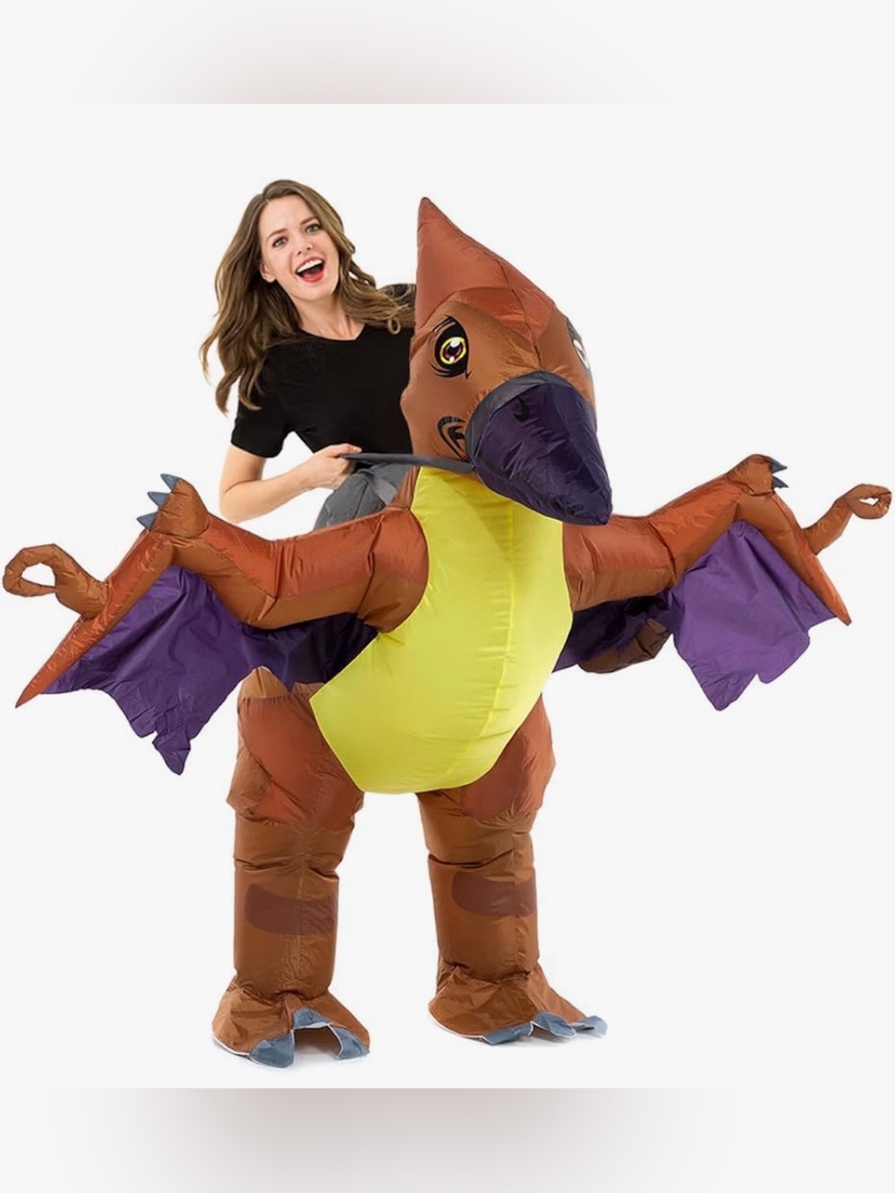 Pteranodon dinosaur Adult Costume, Inflatable Adult Dinosaur Costume, Ride on